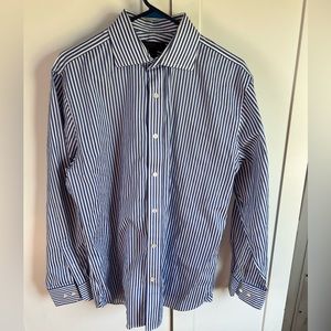 EXPRESS SIZE L BLUE/WHITE BUTTON DOWN. NICE CONDITION.